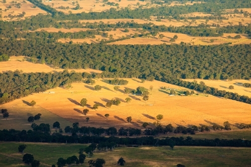 Rural western Victoria view from the elevation of Boroka Lookout - Australian Stock Image
