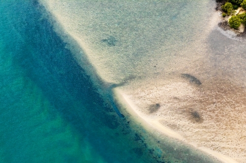 sand bars and reefs in water way - Australian Stock Image