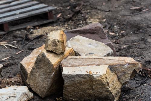 Sandstone blocks - Australian Stock Image