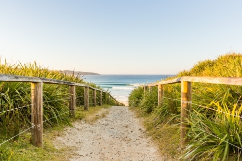 Sandy path leading down to the beach - Australian Stock Image