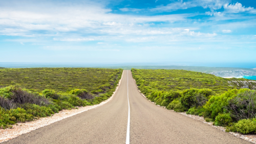 Scenic road along the Kangaroo Island coast,  South Australia - Australian Stock Image