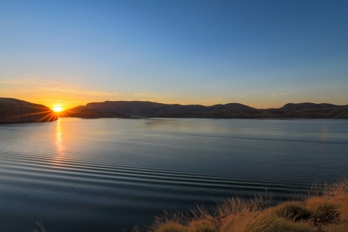 Scenic view of Lake Argyle - Australian Stock Image
