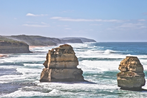 Sea stack near coastline - Australian Stock Image
