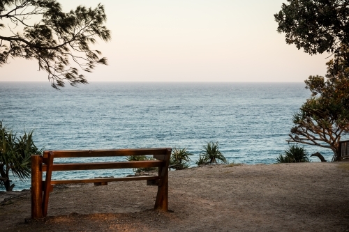 Seat by the ocean - Australian Stock Image