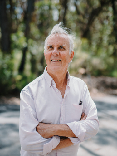 Senior man enjoying a healthy lifestyle in nature - Australian Stock Image