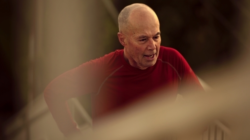 Senior Mature Runner in the morning - Australian Stock Image