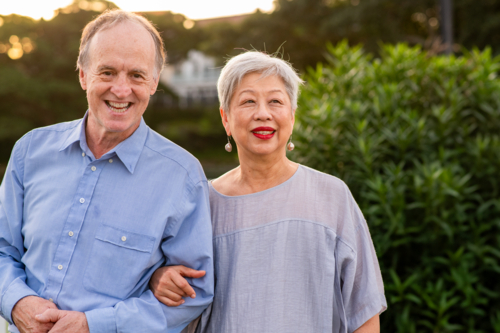 seniors on an afternoon walk - Australian Stock Image