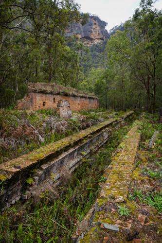 Shale Oil Refinery Ruins at Newnes - Australian Stock Image