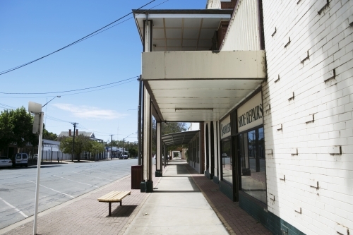 Shoe store in small town - Australian Stock Image