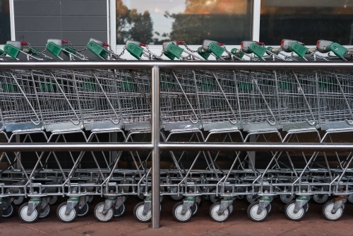 shopping trolley - Australian Stock Image