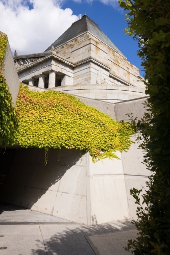 Shrine of Remebrance exterior in Melbourne - Australian Stock Image
