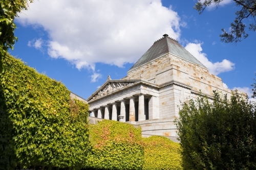 Shrine of Remebrance exterior in Melbourne - Australian Stock Image
