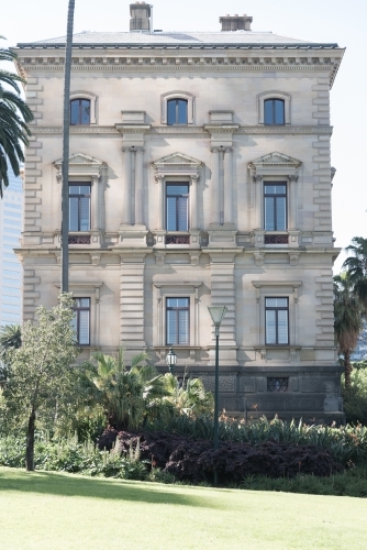 side view of parliament house in Melbourne - Australian Stock Image