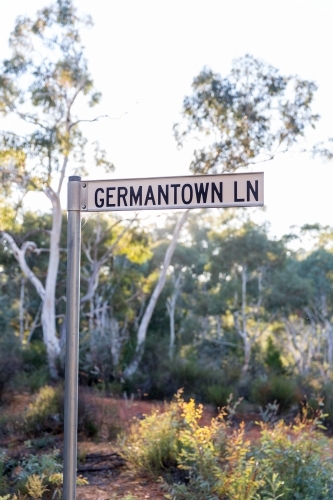 Sign at Historic town of Hillend - Australian Stock Image