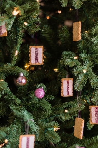 silly australian themed xmas tree - Australian Stock Image