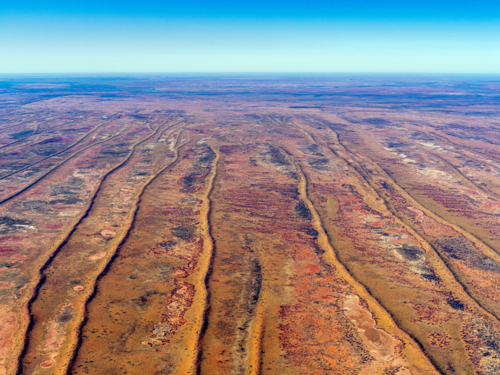 Simpson Desert, Sand Dunes - Australian Stock Image