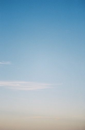 Sky Gradation From Blue to Orange - Australian Stock Image
