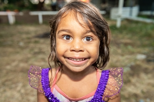 Smiling aboriginal girl