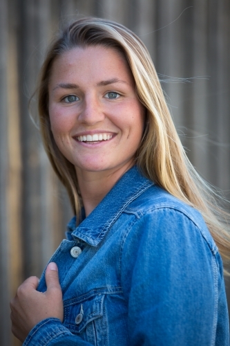 Smiling Happy Young Woman - Australian Stock Image