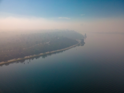 Smoke haze over the Swan River