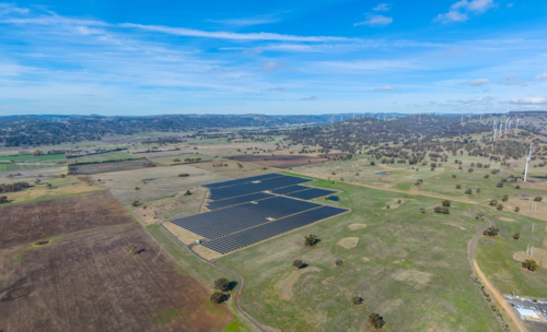 Solar and Windfarm near Glen Innes - Australian Stock Image