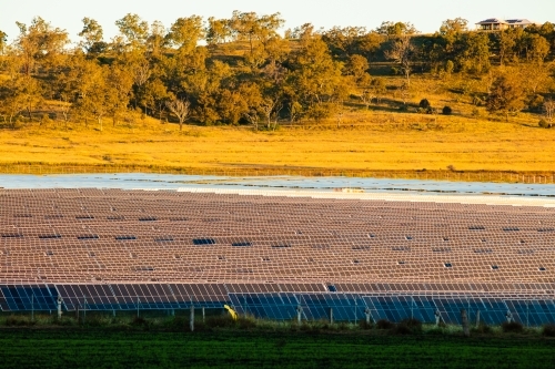 Solar farm outside of Warwick - Australian Stock Image