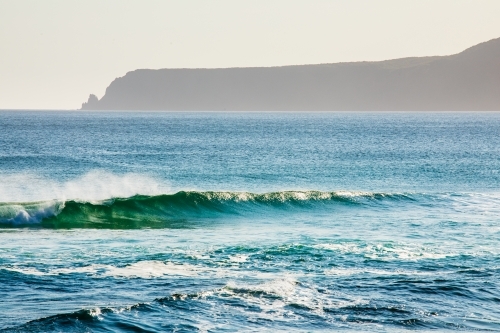 Southern Ocean Waves and Soldier Bluff - Australian Stock Image