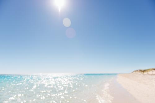 Sparkling clear blue water of the Indian Ocean on the Ningaloo Coast