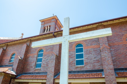 st augustines catholic church in coolangatta, gold coast queensland - Australian Stock Image
