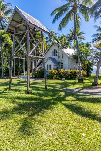 St Mary's by the sea, church under palm trees