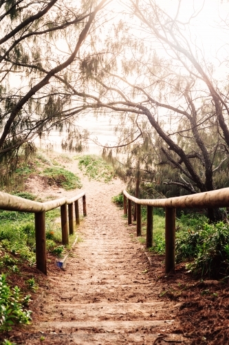 Stairs leading down to the beach - Australian Stock Image