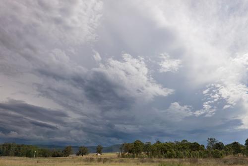 Storm Clouds over paddocks in the Hunter Valley