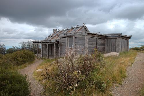 Storm over Craigs Hut - Australian Stock Image