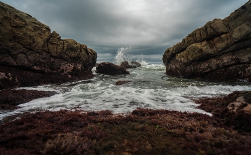 Stormy channel - Australian Stock Image