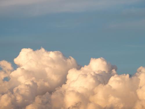 Stratocumulus Clouds with blue Sky above - Australian Stock Image