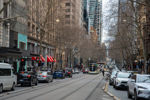 Street scene in Melbourne - Australian Stock Image