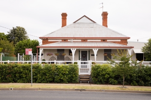 Street view of a traditional character house in Wagga Wagga, New South Wales - Australian Stock Image