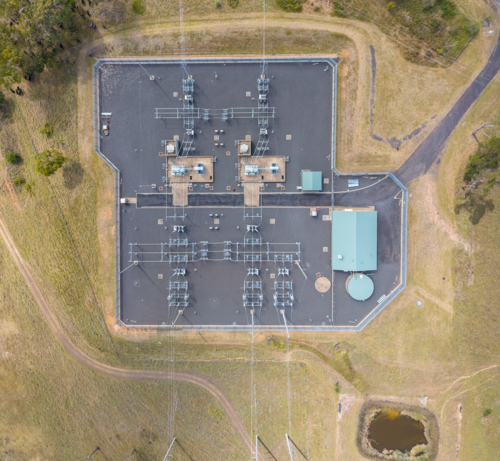 Substation for the Windfarms near Glen Innes - Australian Stock Image