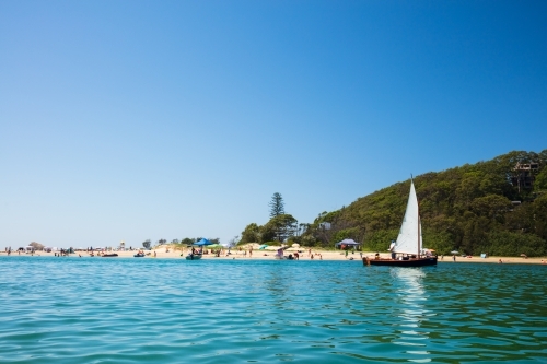 Summer recreation on the Currumbin Creek - Australian Stock Image