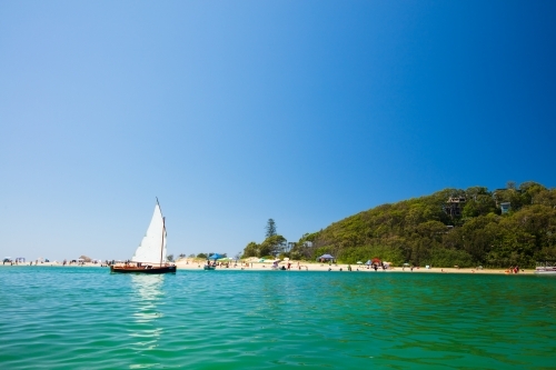Summer recreation on the Currumbin Creek - Australian Stock Image