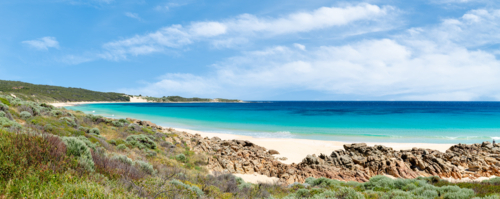 Summertime view along Indijup Beach Yallingup - Australian Stock Image