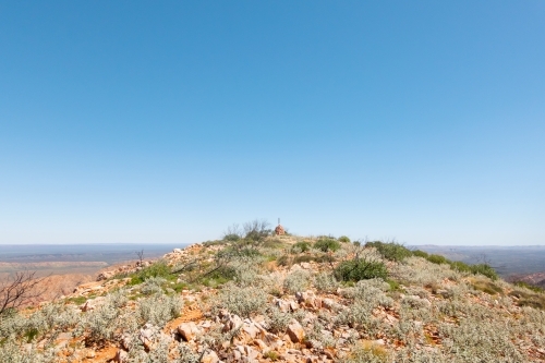 Summit of Brinkley Bluff Mountain on Larapinta Trail - Australian Stock Image