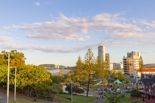 Sunny day at North Burleigh on the Gold Coast - Australian Stock Image