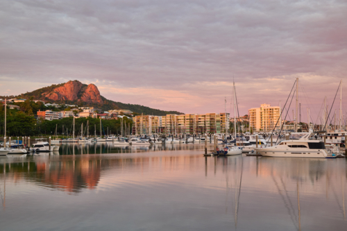 Sunrise at Breakwater Marina, Townsville - Australian Stock Image