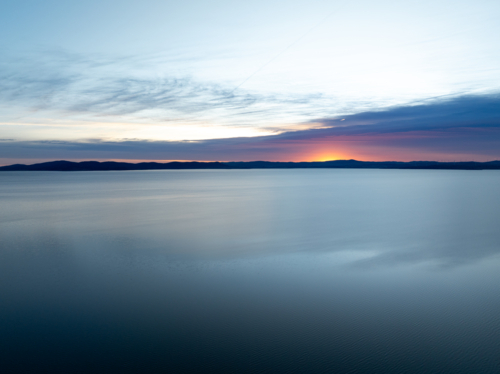 Sunrise at Lake George, New South Wales - Australian Stock Image