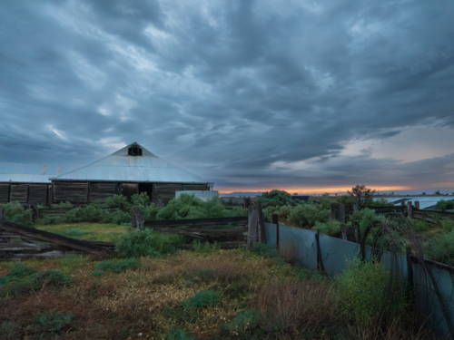 Sunrise at Mungo Woolshed - Australian Stock Image