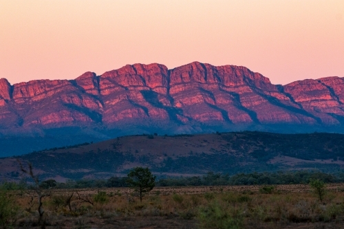 Sunrise on mountain range - Australian Stock Image
