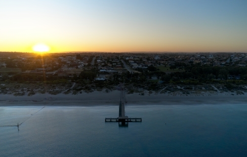Sunrise Over Coogee Beach and Jetty - Australian Stock Image