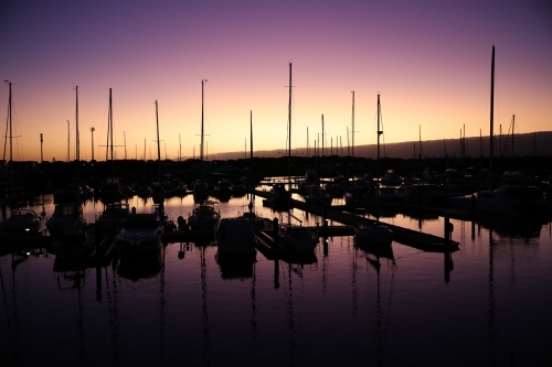 Sunrise Over the Marina - Australian Stock Image