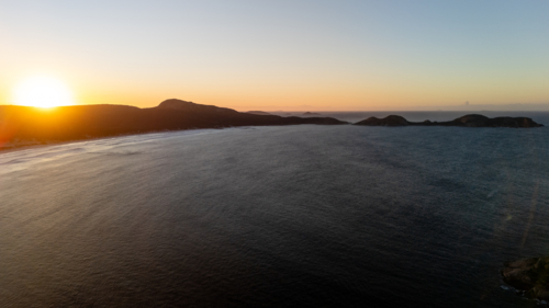Sunset glow over the coast of Cape Le Grand - Australian Stock Image